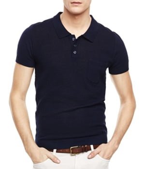 - Polo Homme Bleu Marine Manche courte - Mango
