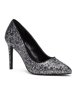 - Escarpins Pointus à Paillettes - Argent