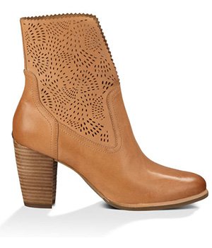 - Bottes Femme en Cuir Vieilli Marron - Thames Seaweed Perf - UGG