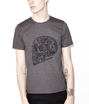 - Tshirt Homme à imprimé Tête de Mort - Gris - THE KOOPLES
