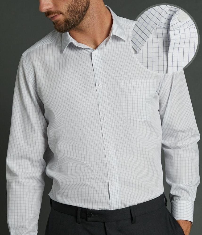 - Chemise blanche à carreaux - Mode Homme - style élégant et moderne - CYRILLUS