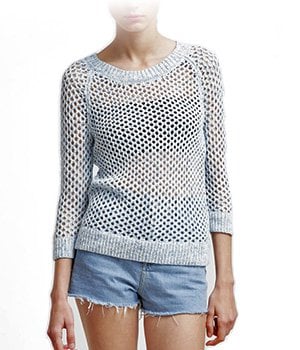 - Pull grosses mailles - Femme - Bleu ciel - GAP