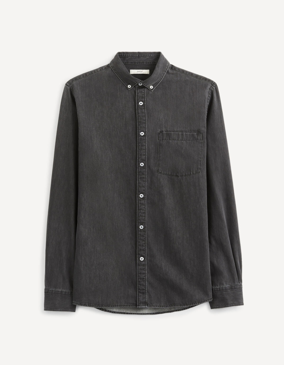 - Chemise noire pour homme - chemise en jean - coupe slim - CELIO