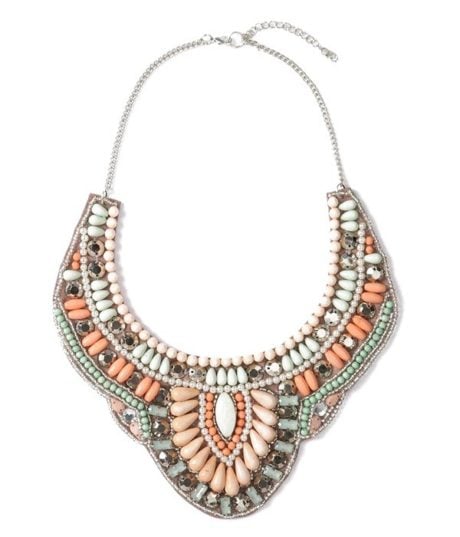 Collier fantaisie pour femme Collier façon plastron avec perles et strass - Mode Femme