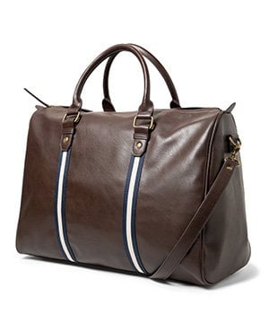 - Sac spécial Weekend - Simili cuir grainé marron - Mango
