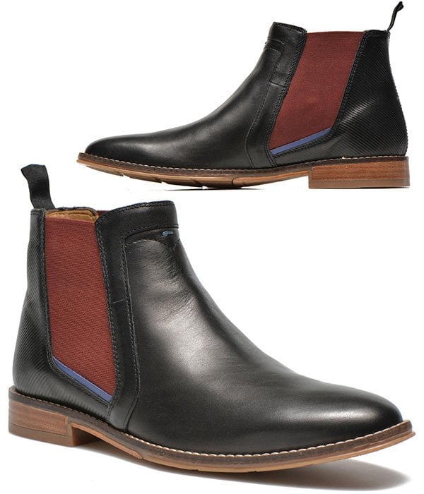 - Boots pour Homme - HUSH PUPPIES - Chelsea Boots Noir - Cuir - Automne Hiver