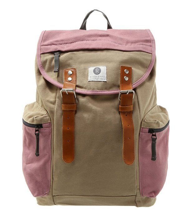 - Sac à dos en toile - RIDGEBAKE - Beige / Rose - Mid Liam - Accessoires Femme