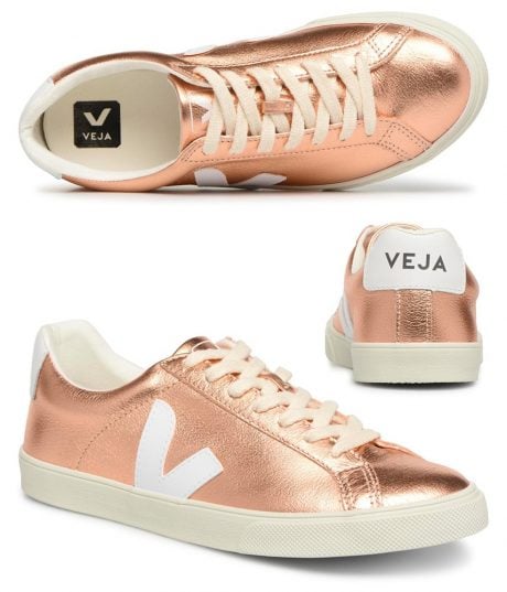 Baskets Esplar W Eco-responsable pour Femme - Coloris Dor&eacute; Rose - VEJA