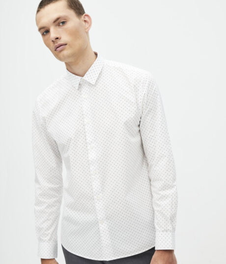 Chemise homme coloris marron en velours Chemise Homme - Regular 100% coton - blanc à motif - CELIO - - product media import 1081428 3 zoom