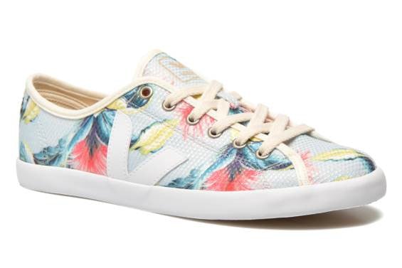 baskets fleuries femme