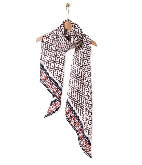 - Foulard en Soie à Imprimé Arty Chic - Mode Femme 100% Soie - Cyrillus
