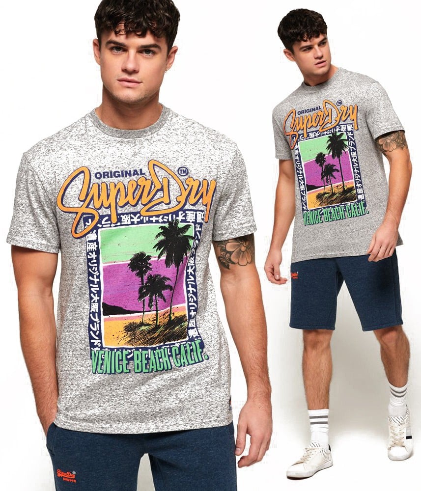 Tshirt homme look 90 - T-shirt Homme - Venice beach 90's - Look vintage - SUPERDRY