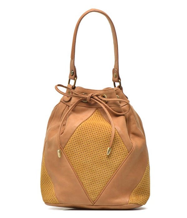 - Sac à main en Cuir - Marron Jaune Sahara - Gangster - MOHEKANN