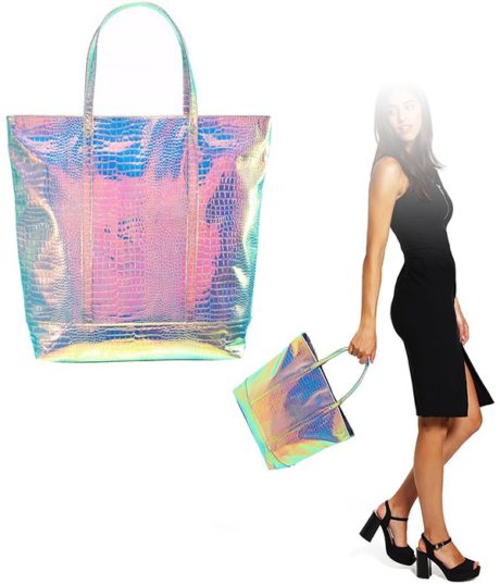 Sac &agrave; main - Femme - Couleur Iris&eacute; Arc-en-Ciel M&eacute;tallis&eacute; - EVEN & ODD