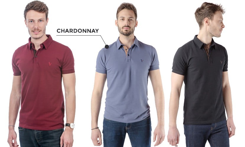 Polo Homme - VINIFERA - Modèle Chardonnay - Polo en coton d'egypte haute qualité