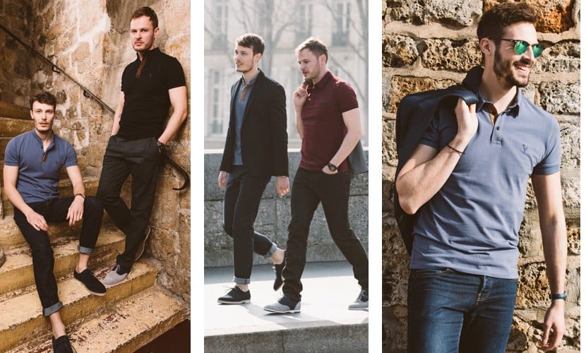Différents look masculin pour porter son polo Vinifera