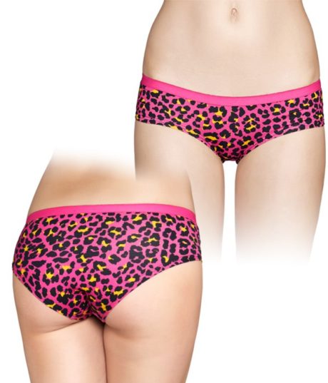Culotte fantaisie pour femme - Imprim&eacute; motif L&eacute;opard Rose - HAPPY SOCKS