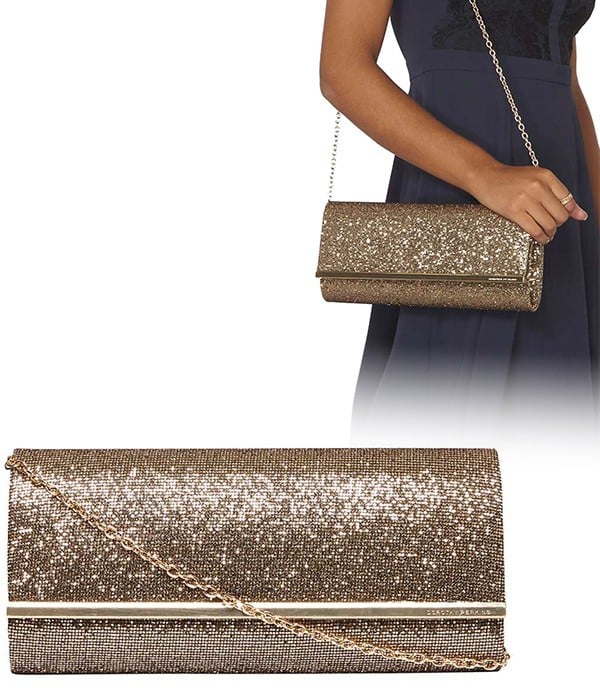 pochette soiree doree