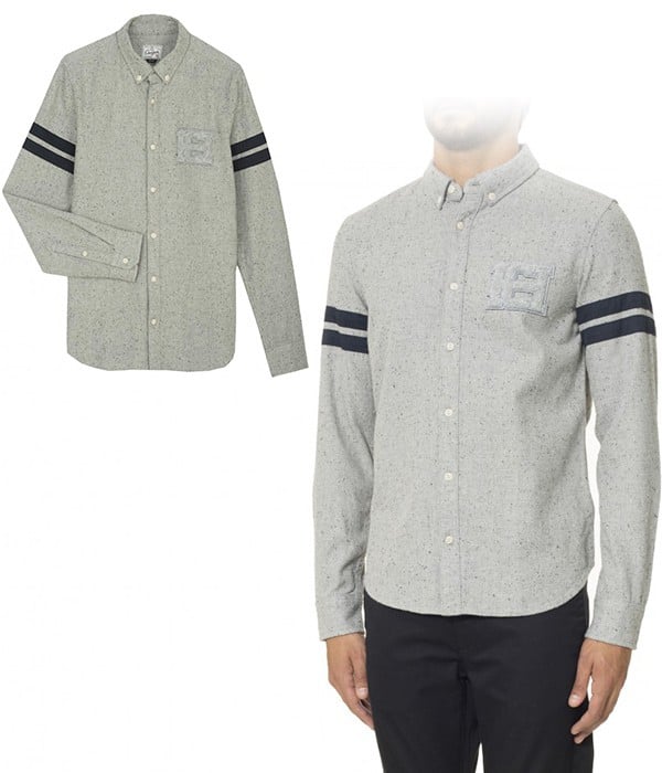 - Chemise Homme - Gris Chiné avec bandes aux manches - CHEVIGNON