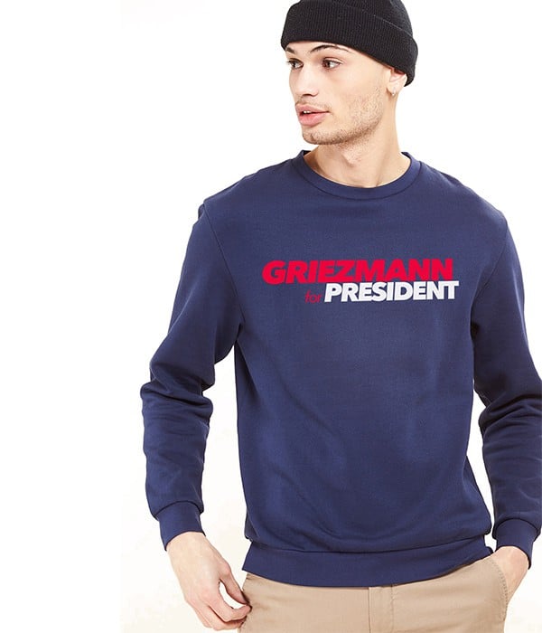 - Sweat shirt Bleu Marine pour Homme - GRIEZMANN for President - RAD