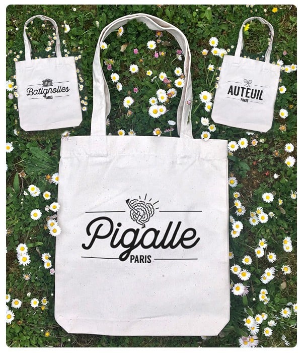 - Sac Tote Bag - Quartier de Paris Pigalle - Batignolles - Auteuil - L'Affaire de RUFUS