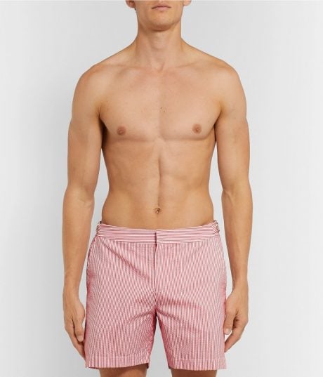 Maillot de Bain Homme ORLEBAR BROWN Short de bain à rayures roses et blanches - Homme - ORLEBAR BROWN - Maillot de bain Rose à rayures pour homme - Maillot de Bain Homme