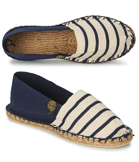 Espadrilles &agrave; Rayures Bleues Marines fa&ccedil;on Marini&egrave;re - ART OF SOULE