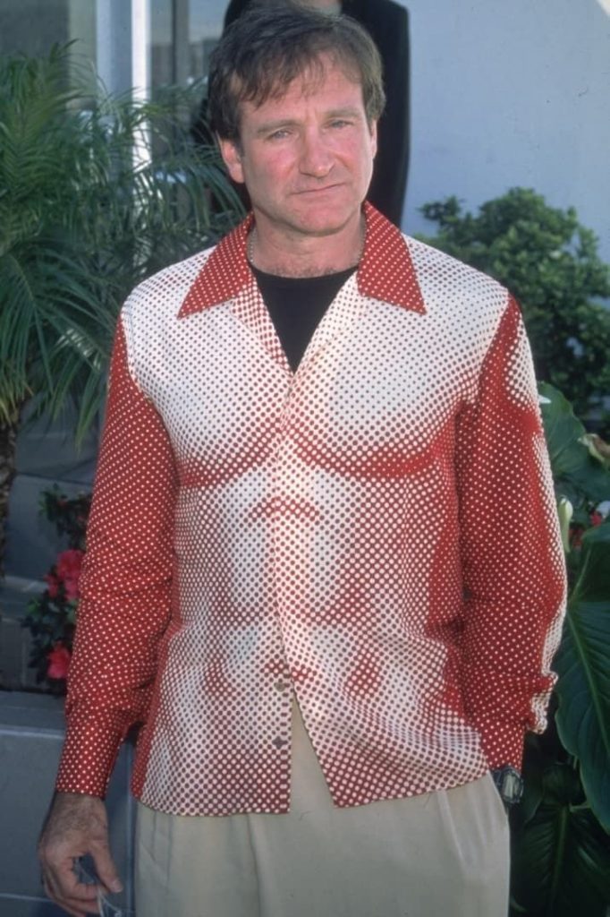 La chemise trompe l'oeil de jean Paul Gaultier portée par Robin Williams