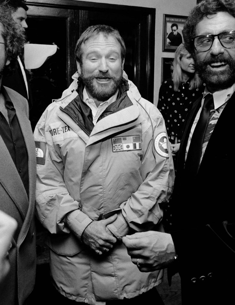 L'acteur Robin Williams en The North Face