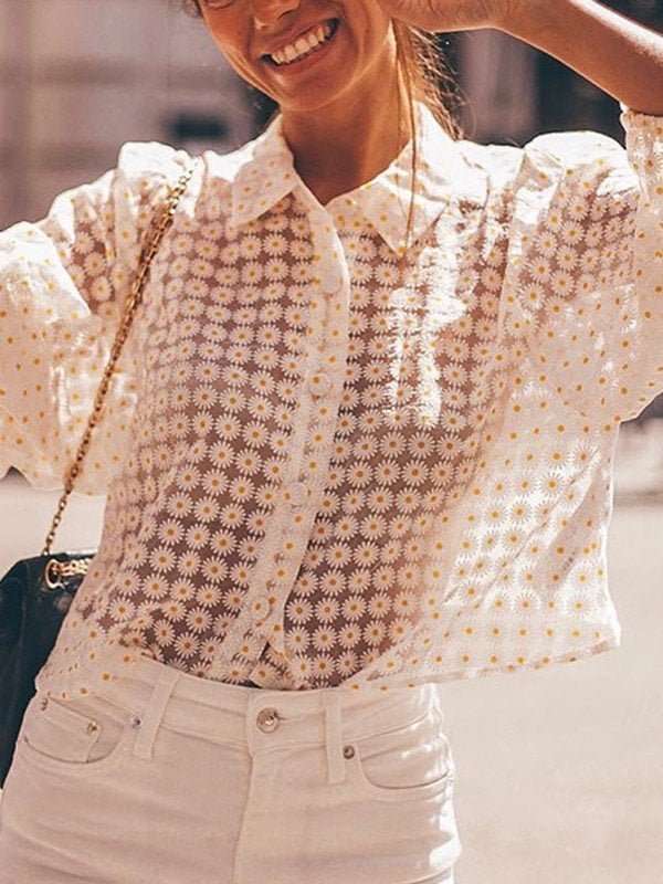 Chemisier vintage à fleurs