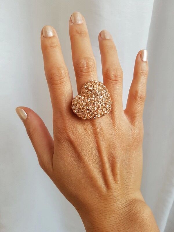 bague xxl en forme de coeur