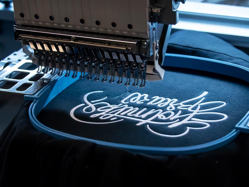 Broderie en cours de conception