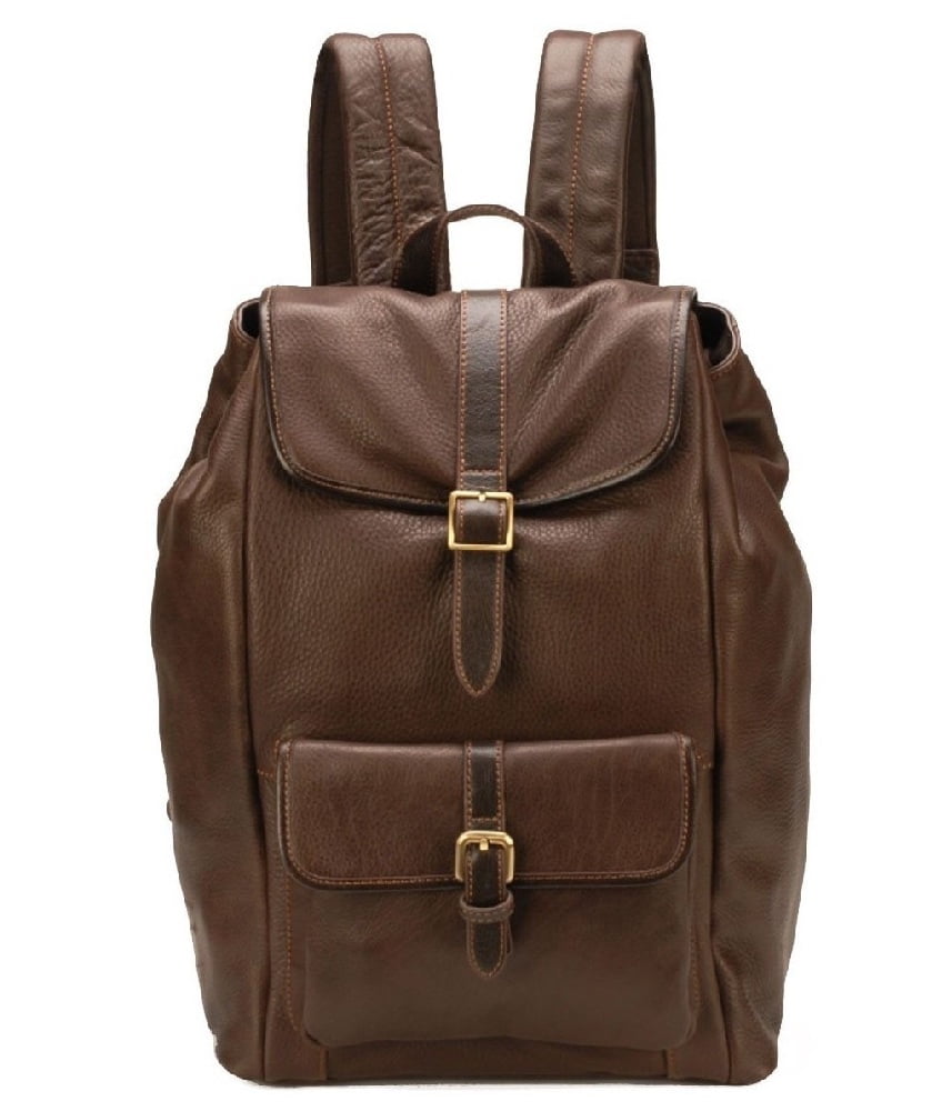 Sac à dos en cuir marron pour homme — CASUAL ATTITUDE PAOLO