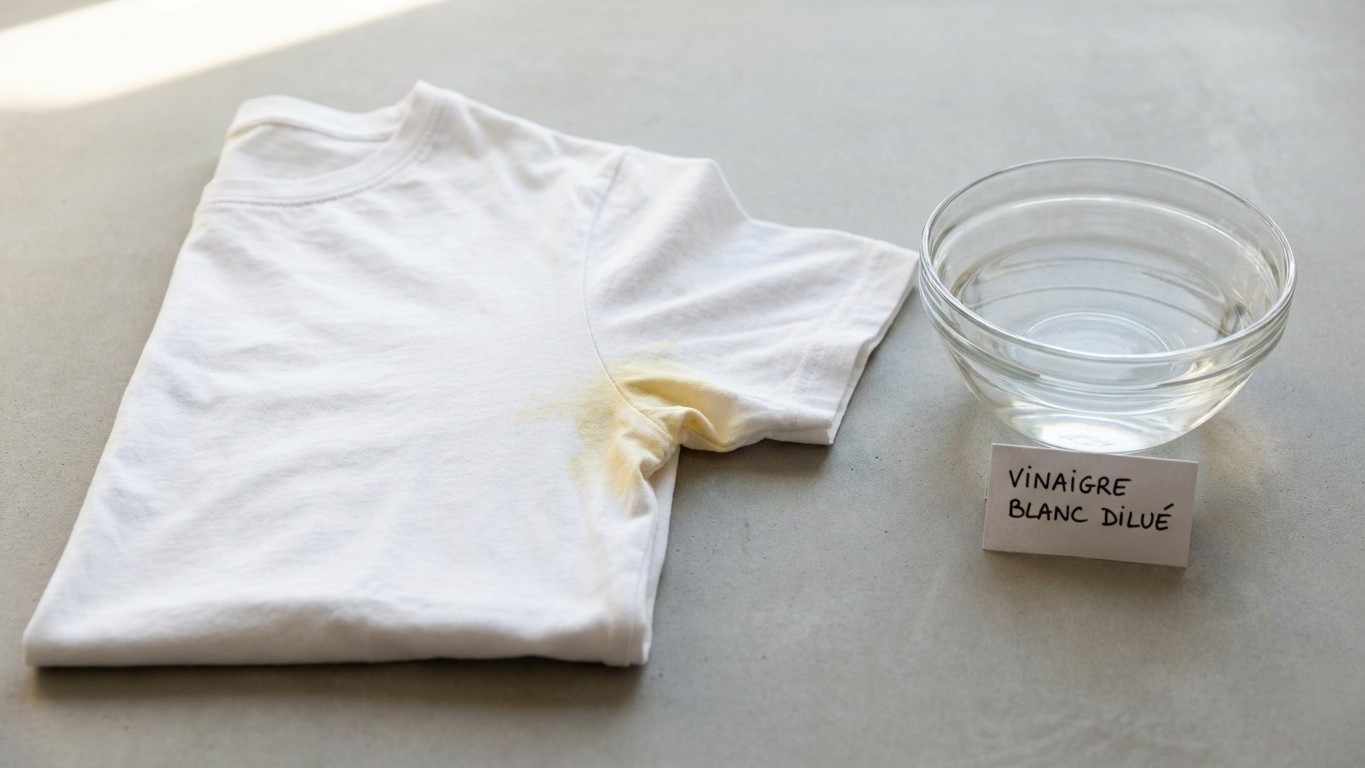 Fini les tee-shirts blancs abandonnés au fond du panier : depuis qu'il fait tremper le coton dans ça avant la machine, les...