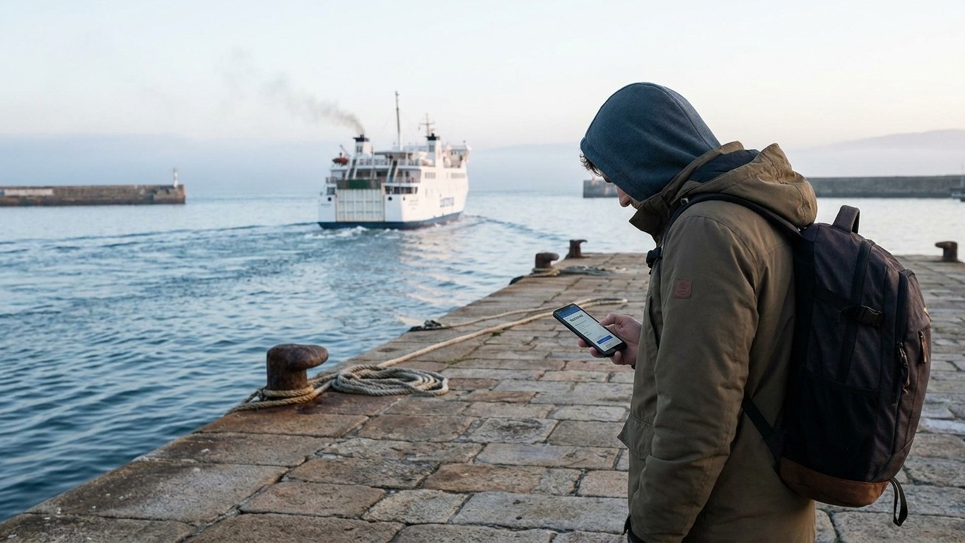 J'ai acheté mon billet de ferry pour les îles Cíes juste parce qu'il restait de la place le matin même : au ponton de Vigo...
