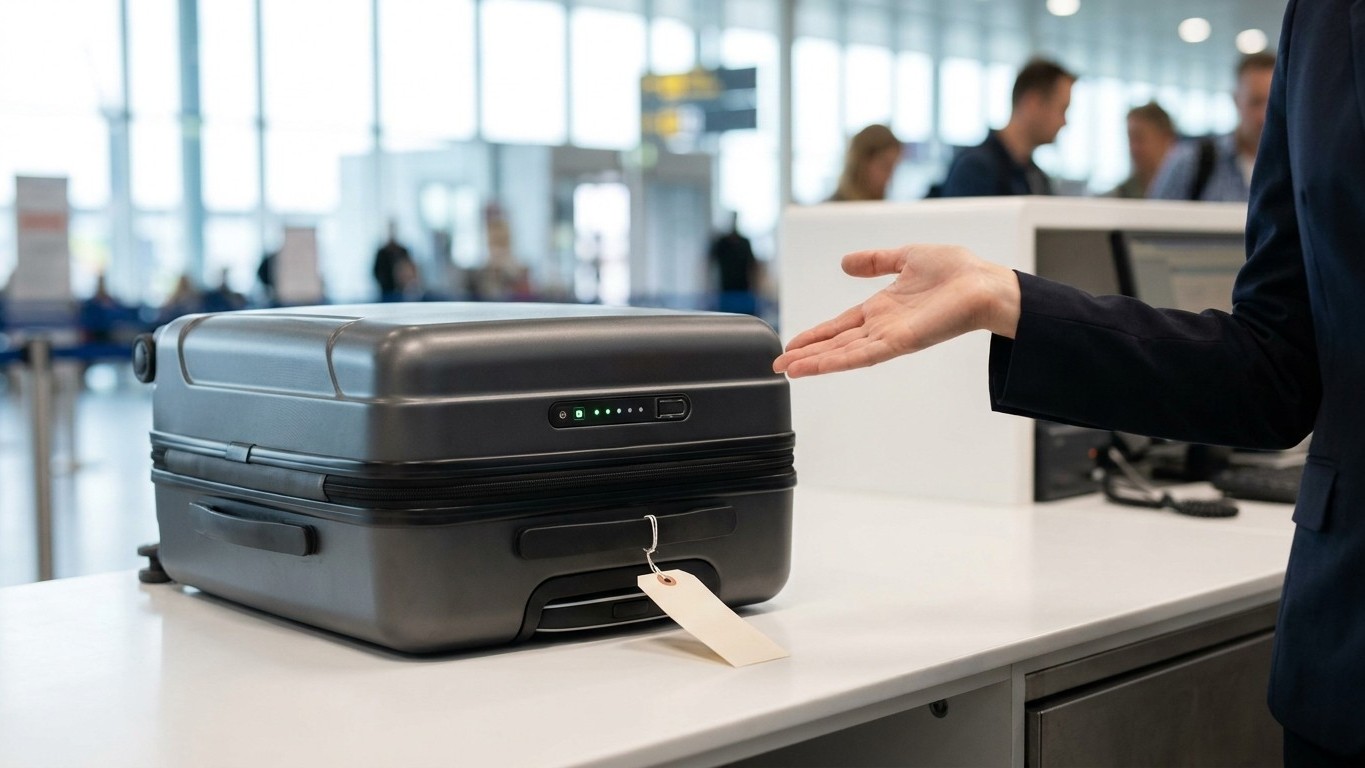 J'ai confié ma valise connectée en soute juste pour ne pas la traîner dans l'aéroport : au comptoir, on m'a demandé de sor...