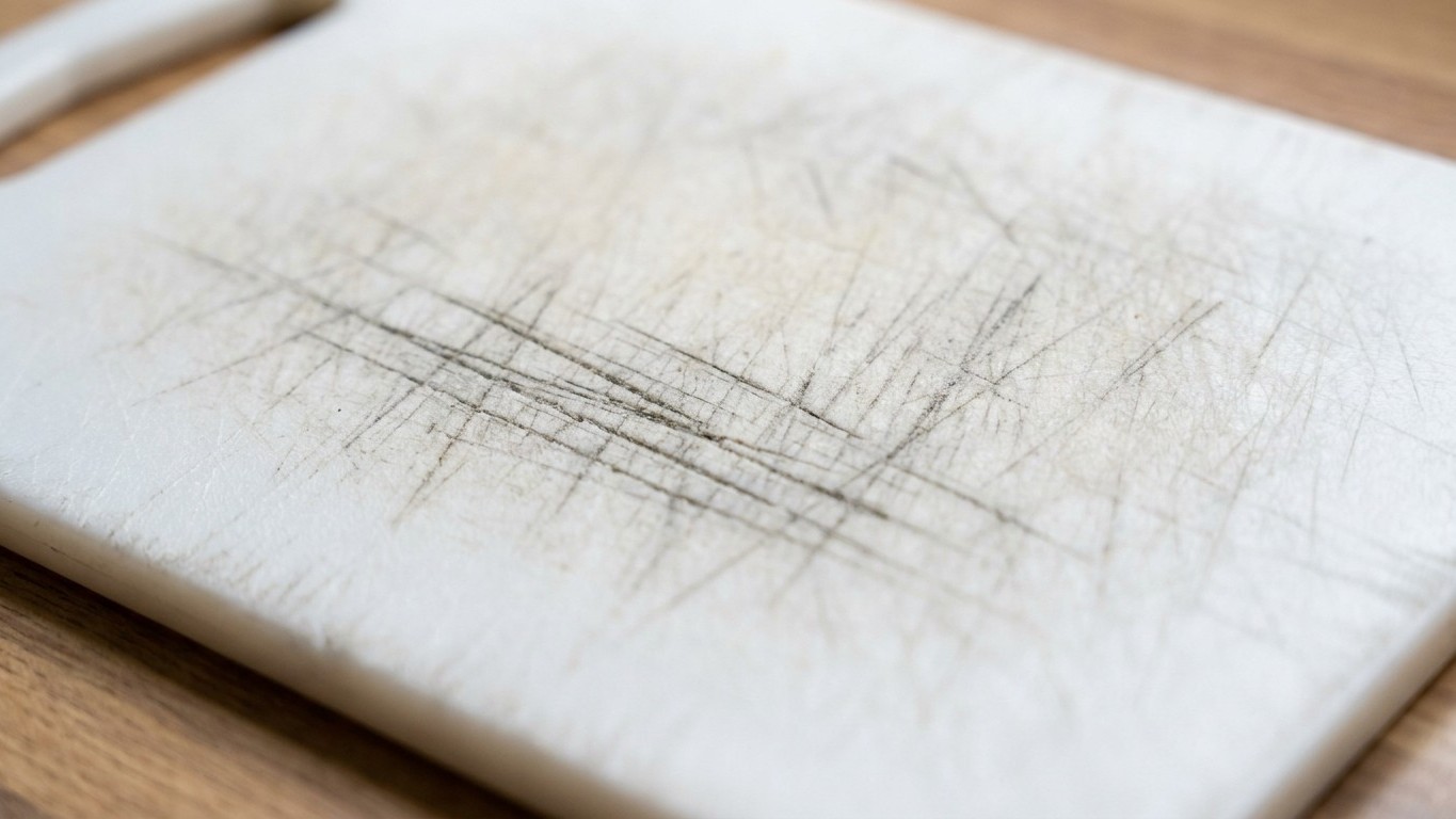 J'ai gardé la même planche à découper en plastique pendant six ans juste parce qu'elle passait au lave-vaisselle : les rai...