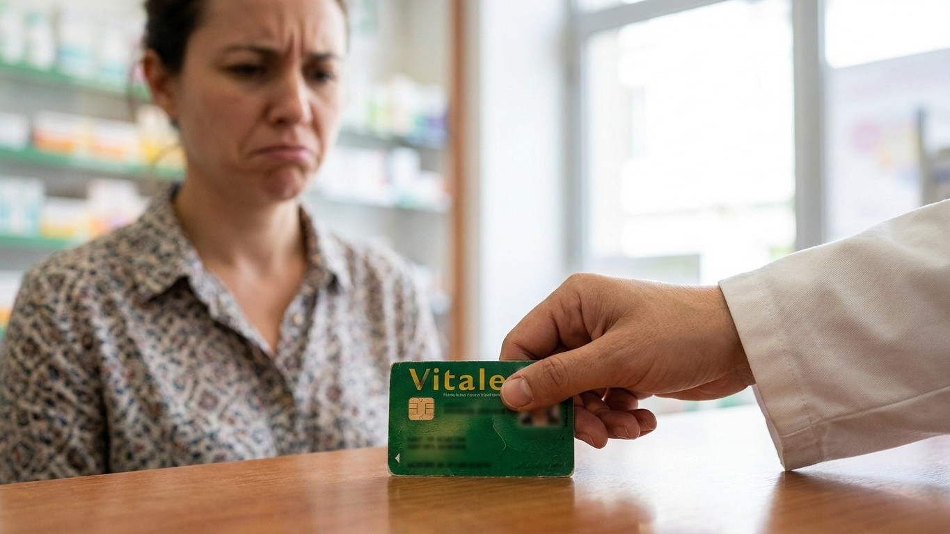 J'ai glissé ma carte Vitale dans mon sac avant deux semaines en Espagne juste parce que je pars toujours avec : à la pharm...