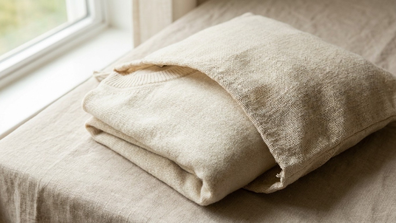 J'ai plié mes vêtements d'été dans la housse du dressing juste parce qu'ils n'avaient presque pas été portés : au premier ...