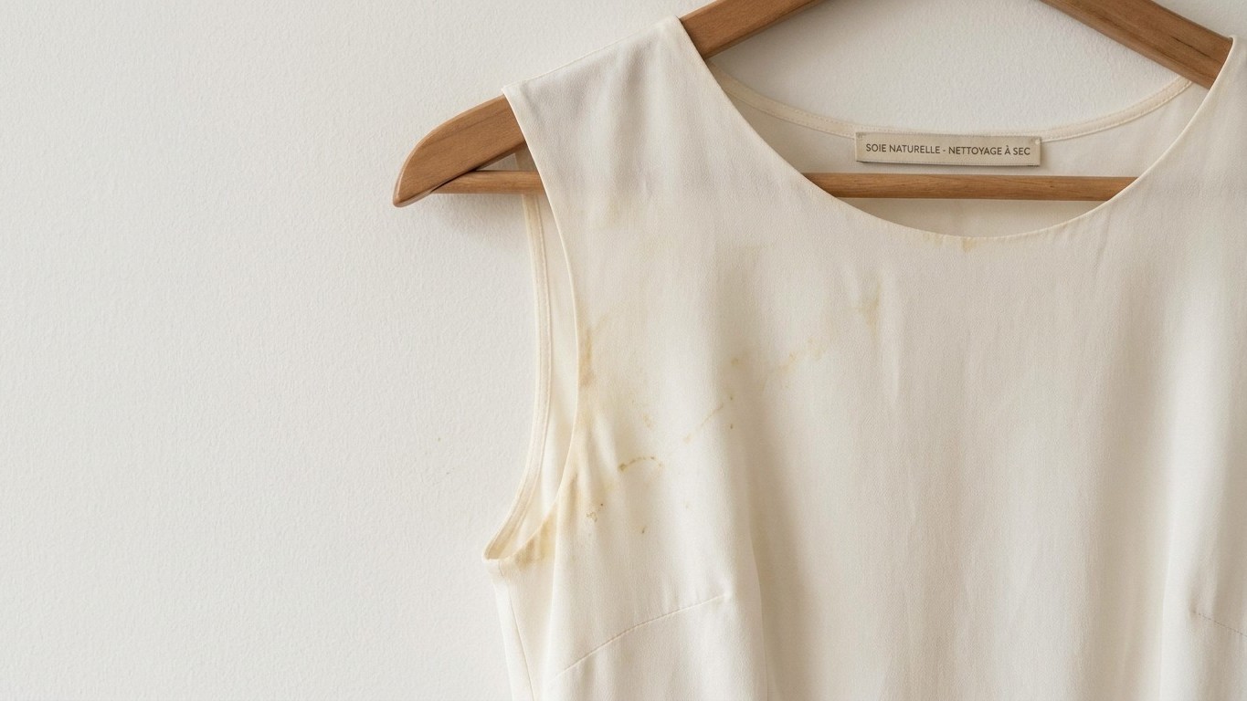 J'ai rangé ma robe de cérémonie dans sa housse au retour du mariage juste parce qu'elle ne portait aucune tache : en la re...