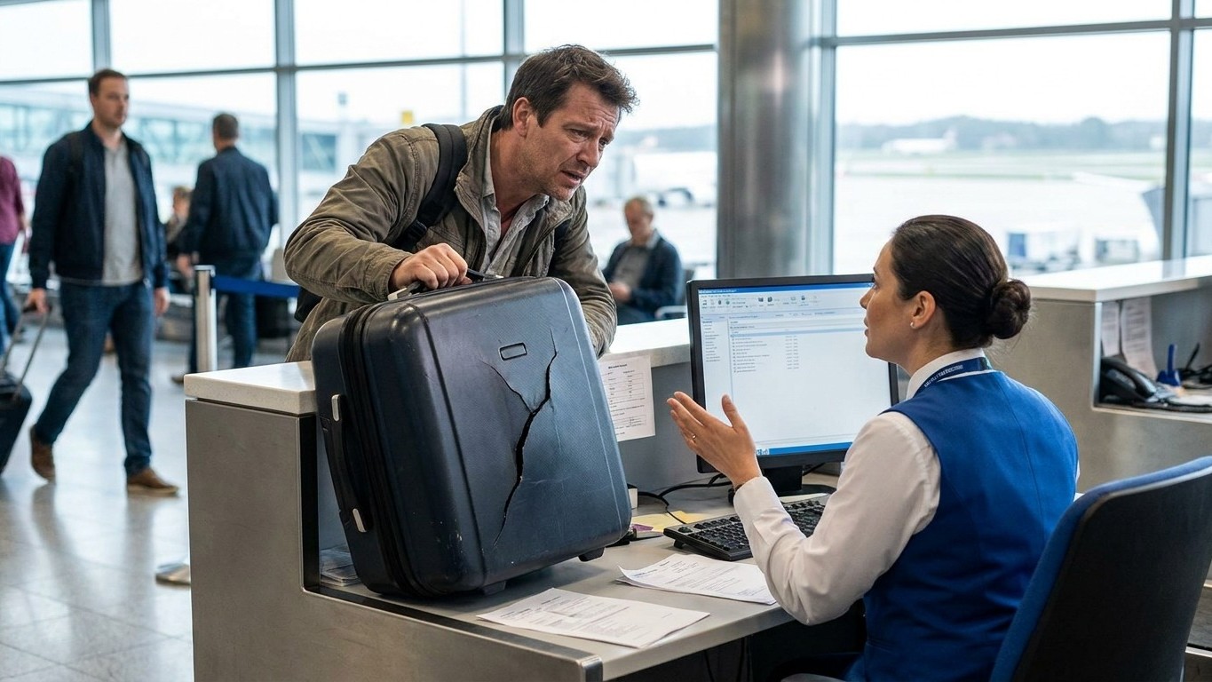 J'ai récupéré ma valise fendue sur le tapis et je suis sorti de l'aéroport juste pour éviter la file : trois jours plus ta...