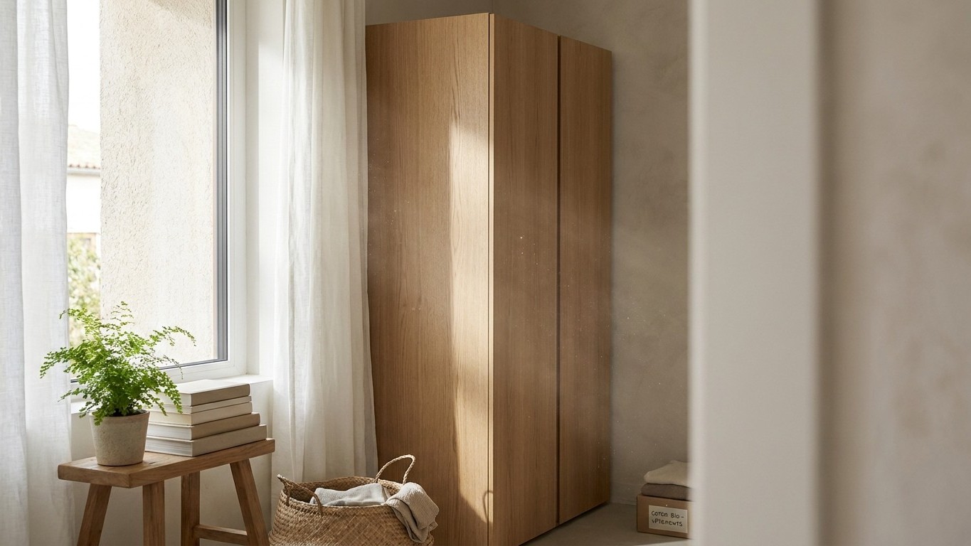 Ma voisine laisse toujours quelques centimètres entre son armoire et le mur de la chambre et ce n'est pas pour passer le b...