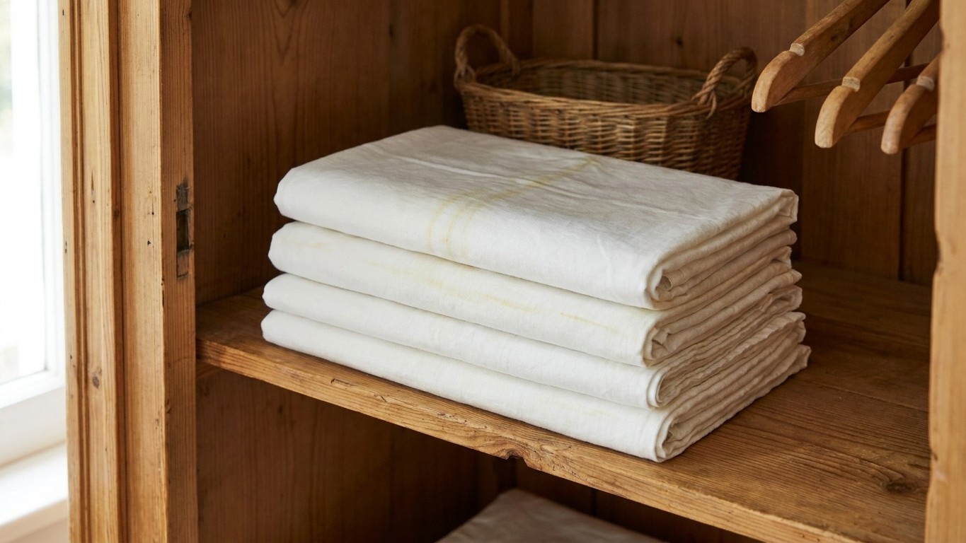 On s'obstine tous à accuser la poussière quand les draps ressortent jaunis de l'armoire, alors que c'est le geste d'avant ...