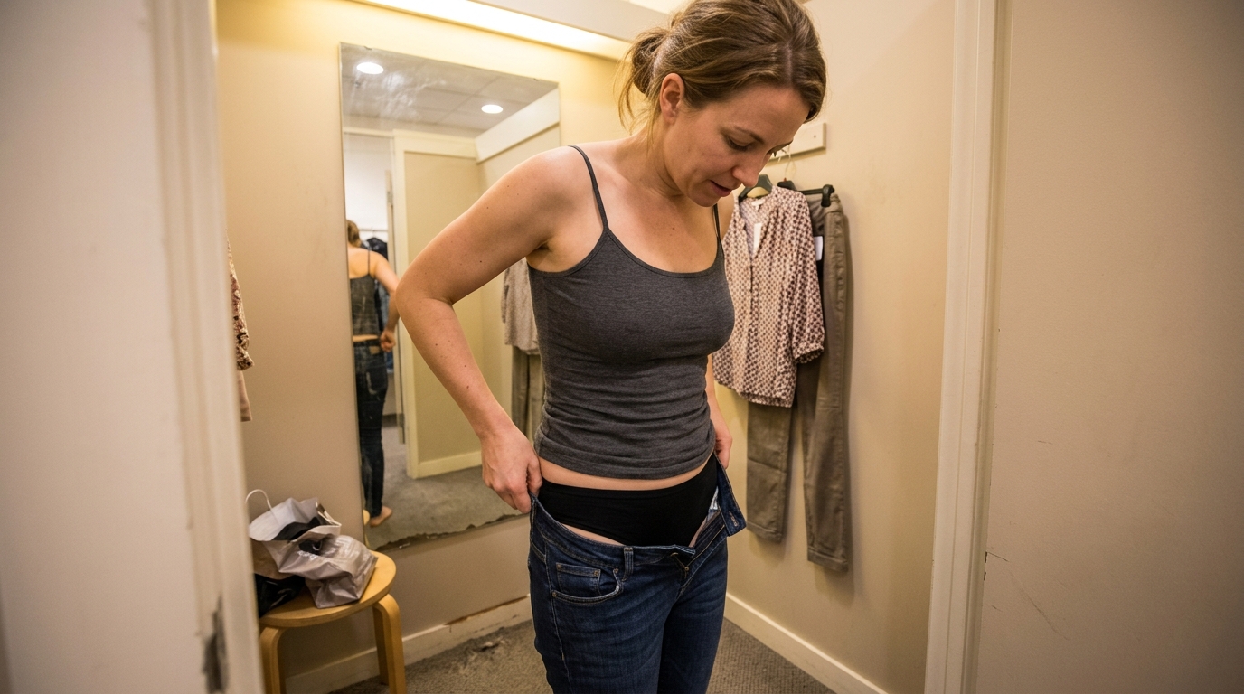 On s'obstime toutes à faire la queue devant les cabines d'essayage, alors que ce réflexe de 10 secondes suffit à savoir si un pantalon est à sa taille - - on sobstime toutes a faire la queue devant les cabines dessayage alors que ce reflexe de 10 secondes suffit a savoir si un pantalon est a sa taille featured 1787753038