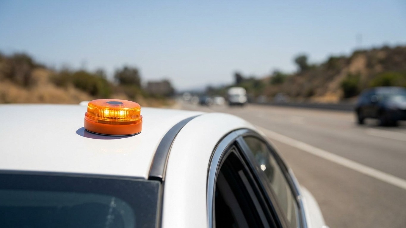 Plus personne ne sort son triangle de présignalisation sur les routes espagnoles : voici le petit boîtier lumineux qui le ...