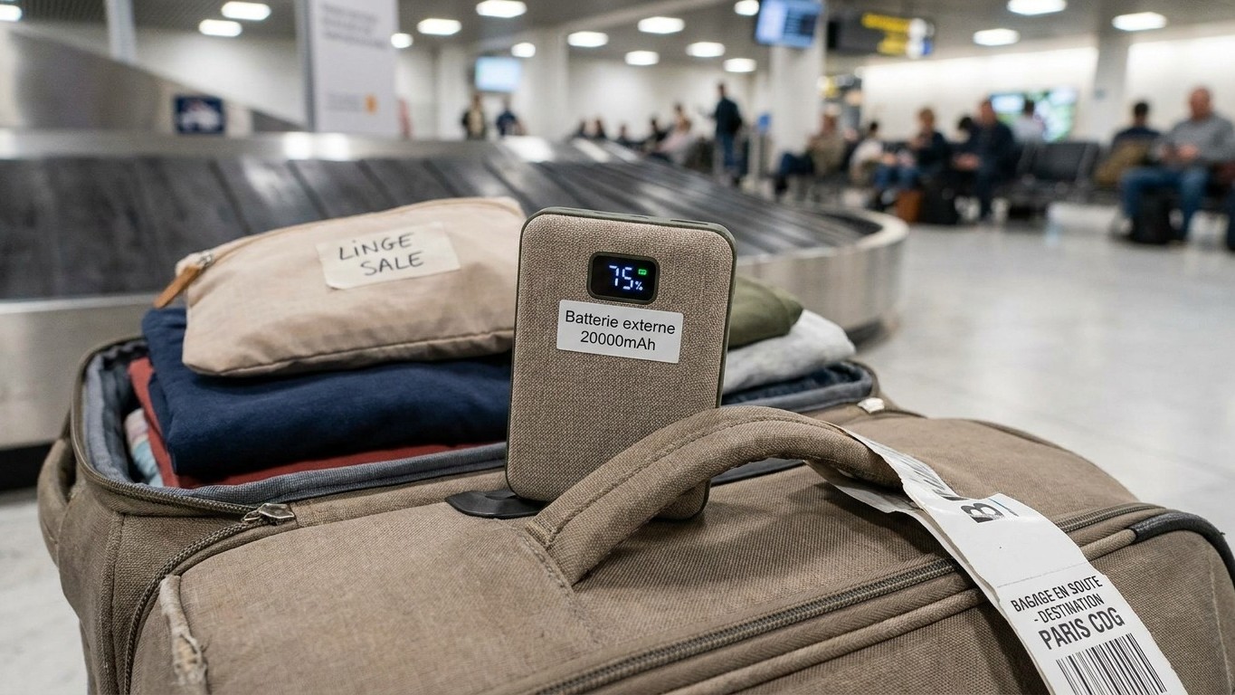 J'ai rangé ma batterie externe dans ma valise enregistrée juste pour alléger mon sac à main : mon bagage a été ressorti de...