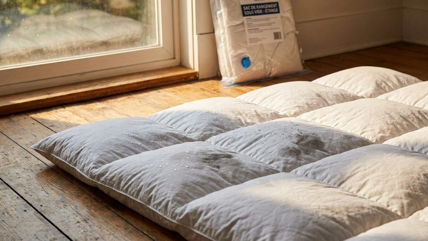 J'ai rangé mes couettes d'été sous vide juste pour gagner de la place : en les ressortant en septembre, j'ai compris ce qu...