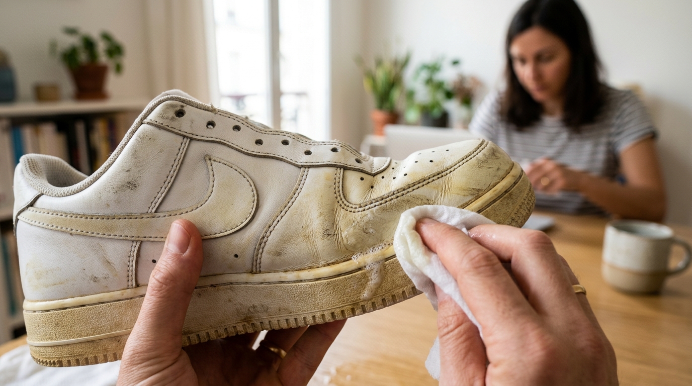 J'ai frotté mes baskets blanches jaunies avec ce produit : en séchant, j'ai compris que je venais de fixer la tache - - jai frotte mes baskets blanches jaunies avec ce produit en sechant jai compris que je venais de fixer la tache featured 1788958535