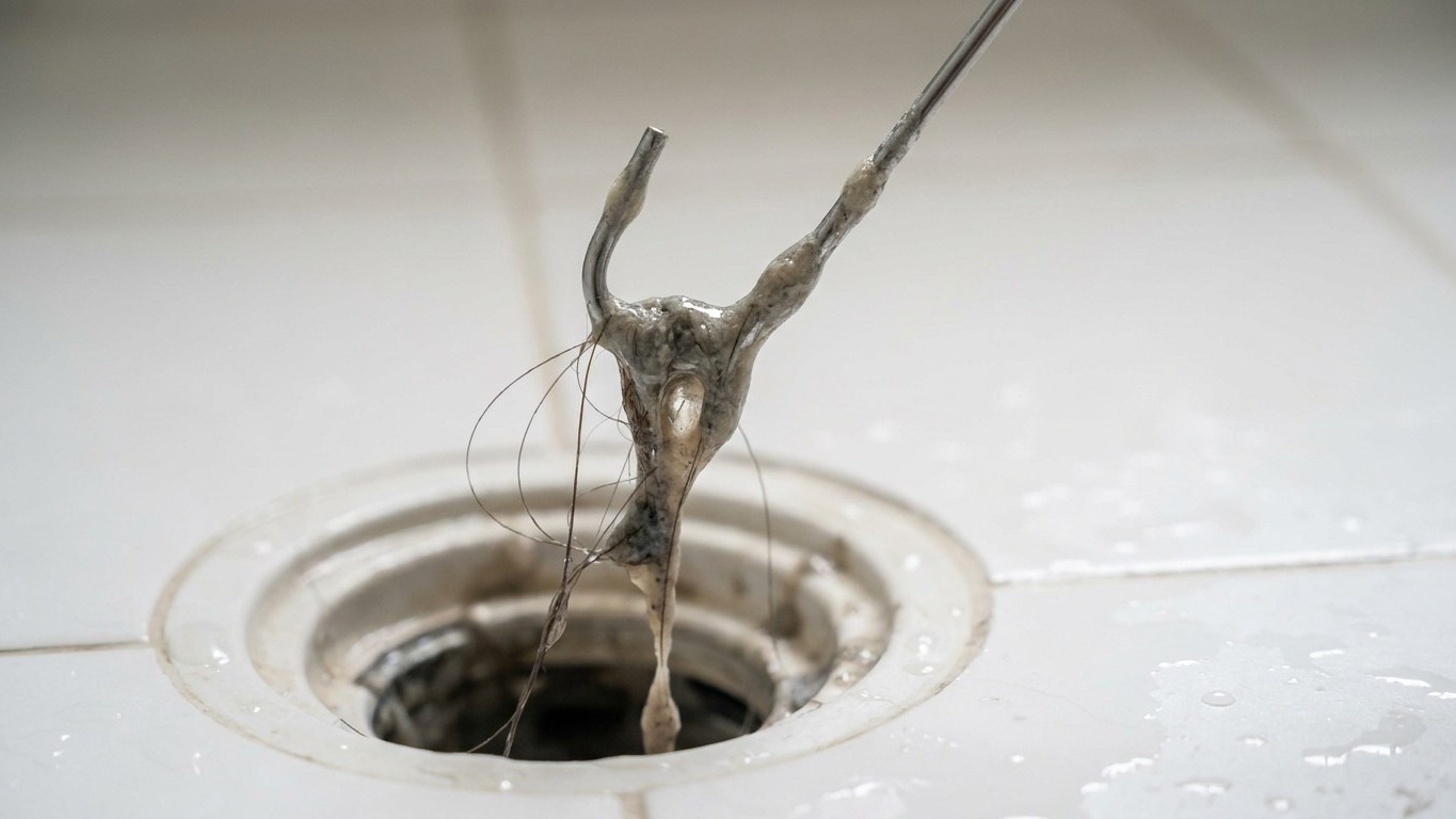 Passez un fil rigide dans la bonde de votre douche et attendez de voir ce qui remonte : l'écoulement ralentissait bien ava...