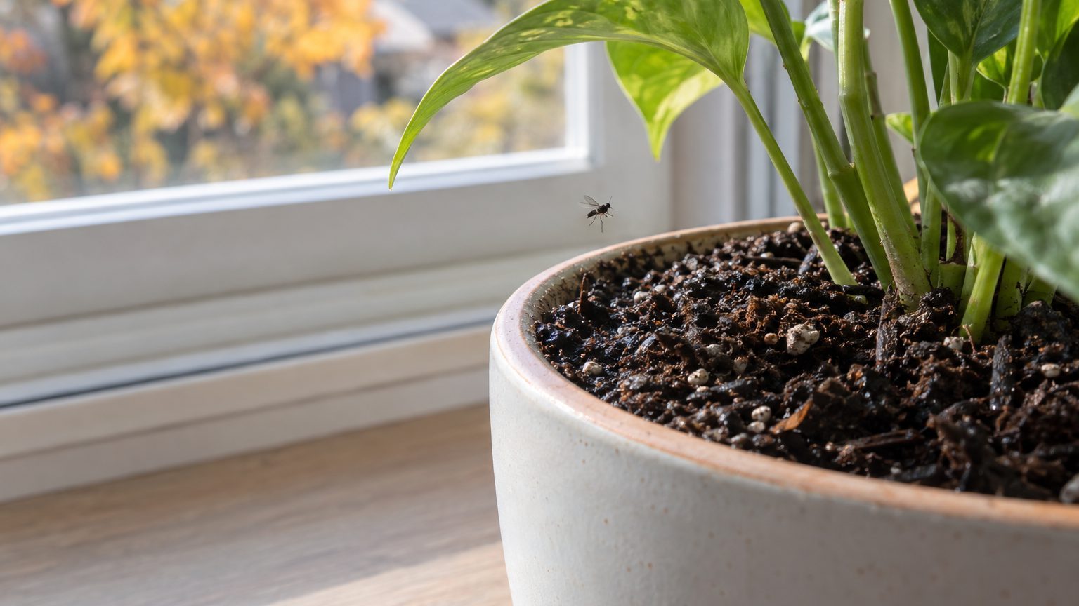 Si de petits moucherons noirs s'envolent de vos pots chaque fois que vous arrosez, ce n'est pas la plante qui attire les i...